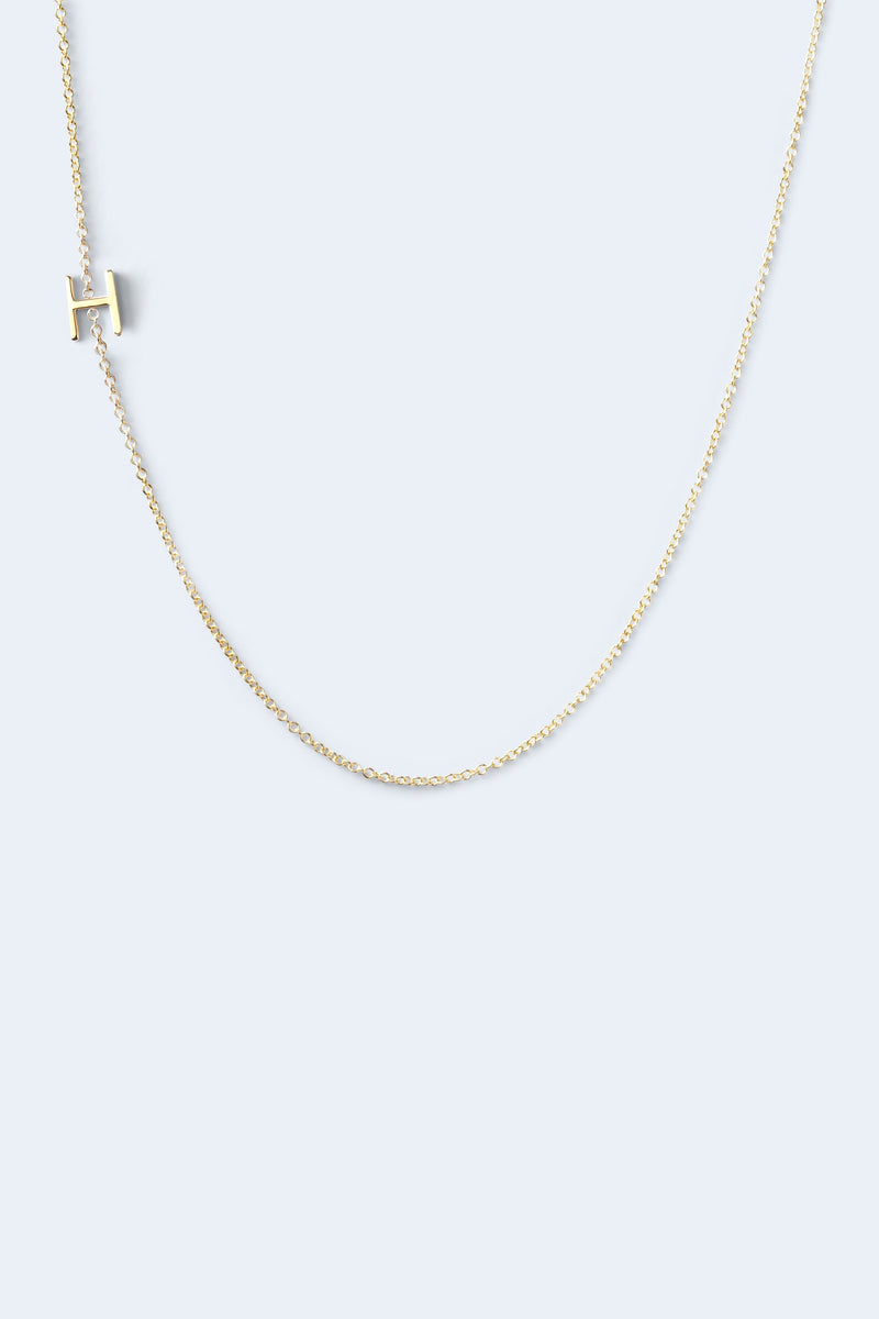 Letter H Inline Initial Necklace in 18k Gold Vermeil | Kendra Scott